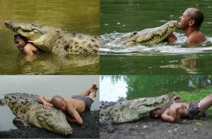 Miehen ja krokotiilin yllättävä ystävyyssuhde