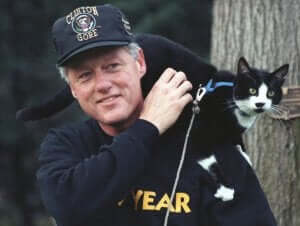 President Bill Clinton en zijn kat, Socks