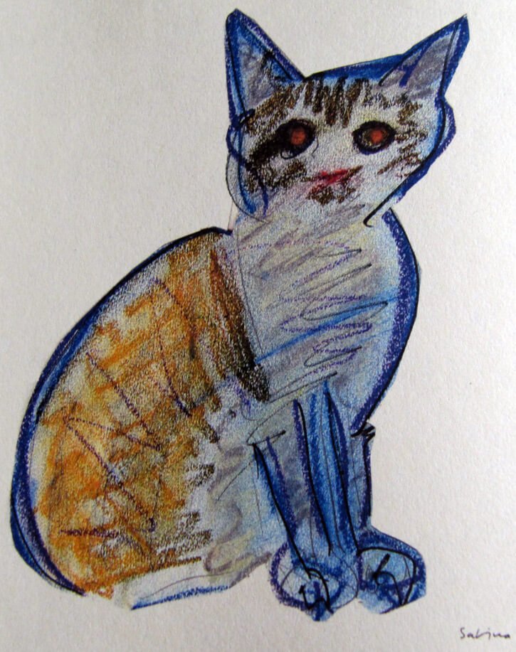 Rysunek kota autorstwa Joaquina Sabiny