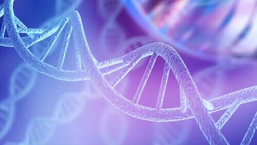 Illustration av en DNA-kedja.
