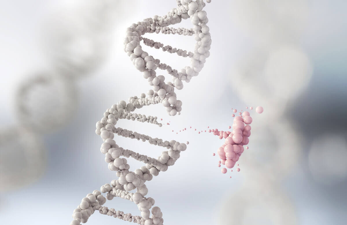 Illustration av DNA.