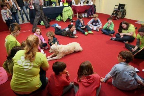 PHOTO: Damián Arienza. www.elcomercio.es Hearing dogs with children.