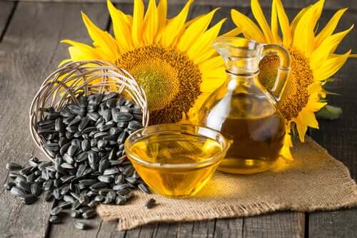 Sunflower seeds, sunflowers and sunflower oil.