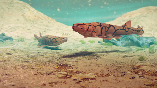 A couple glow-in-the-dark-sharks.