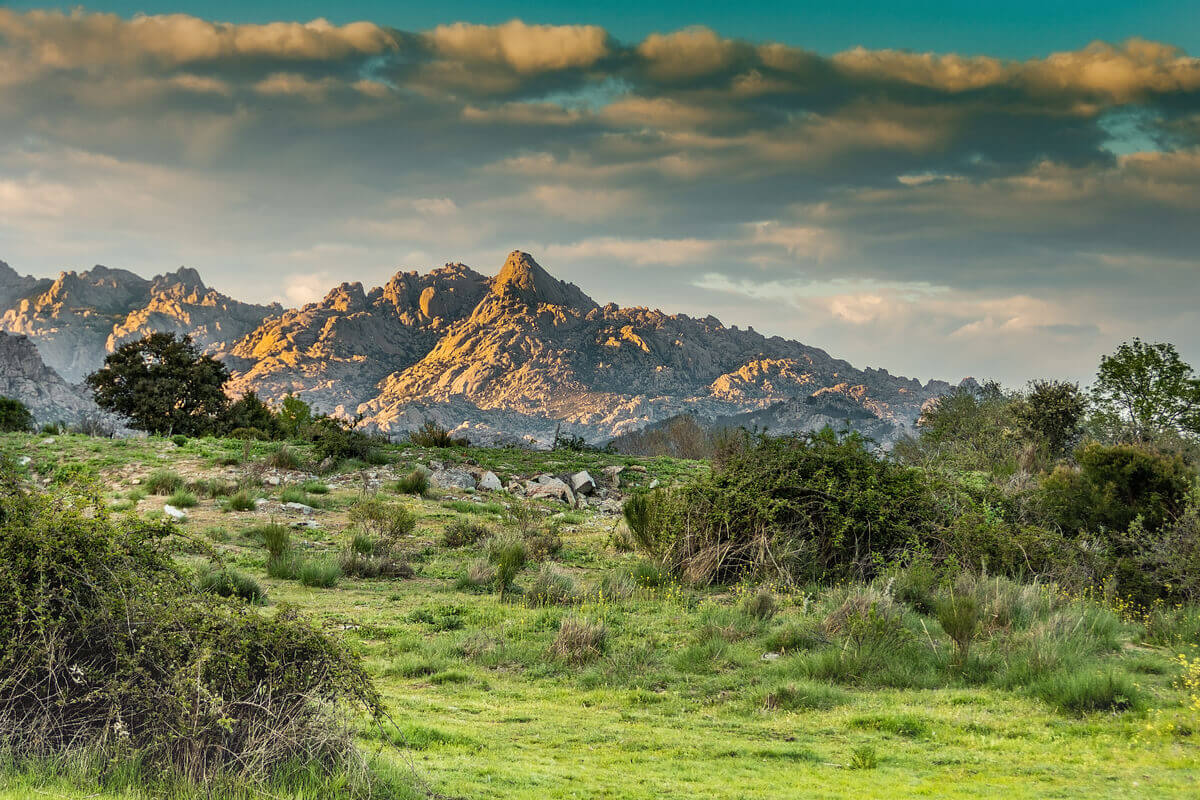 The Guadarrama mountain range of Spain.