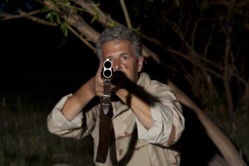 A poacher sets his sights.